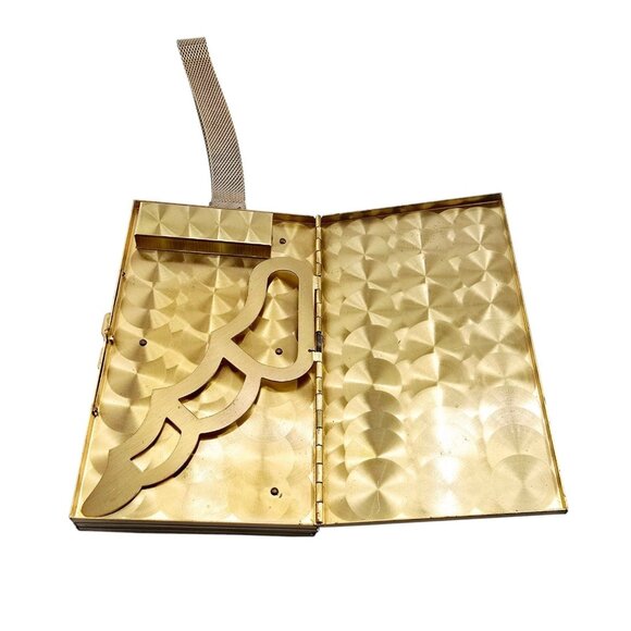 Spectacular Vintage Metal Seashell Dance Bag With Original Box (A8636) - Picture 4 of 10